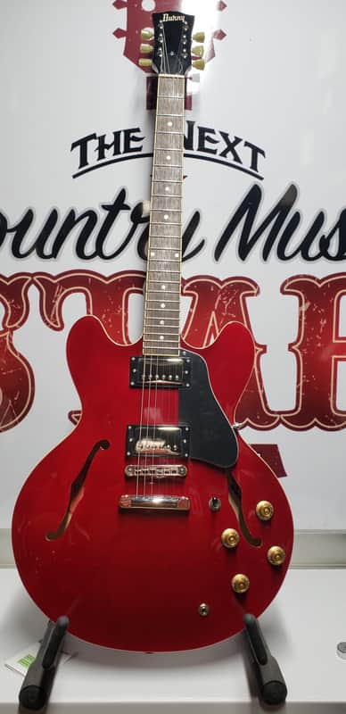 Burny RSA-70 CR Hollow Body Cherry Electric Guitar image 1