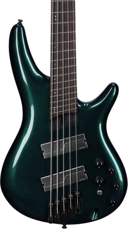 Ibanez SRMS725 Multi-Scale 5-String Bass Guitar, Panga Panga, Blue Chameleon image 1