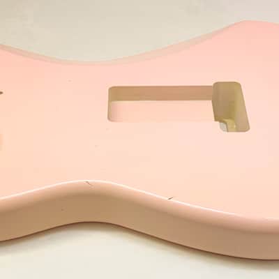 4lbs 4oz BloomDoom Nitro Lacquer Aged Relic Faded Shell Pink S-Style Vintage Custom Guitar Body image 11