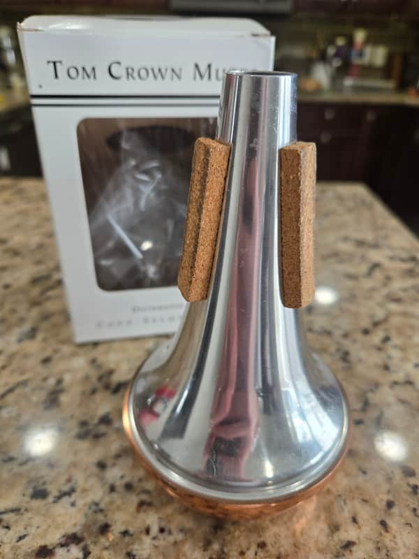 Tom Crown 30TC Trumpet Straight Mute with Copper Bottom 2010s - Silver/Copper image 1