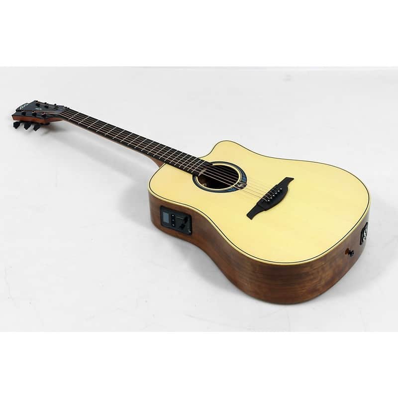 Lag Guitars Tramontane HyVibe THV20DCE Dreadnought Acoustic-Electric Smart Guitar Regular Natural image 1