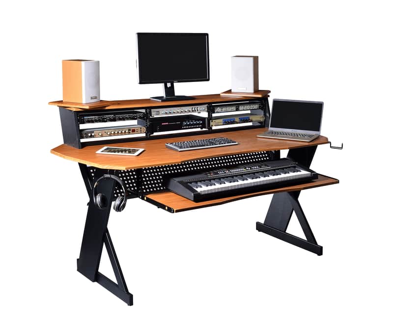 Musiea EX100 Series Music Recording Studio Desk Workstation with 3 x 4U Rack image 1
