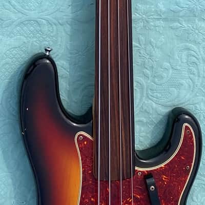 Fender Precision Bass Fretless 1972 - Sunburst - Rosewood Fingerboard image 6