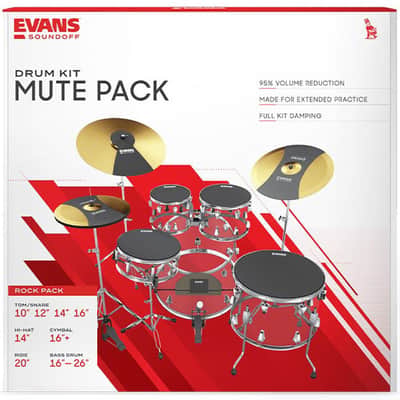 Evans SOSETROCK- SoundOff Drum Silencer Mutes, Full Rock Pack image 2