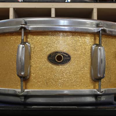 1960s Slingerland 5.5x14 Super Gene Krupa Snare Drum in Sparkling Gold Pearl image 1