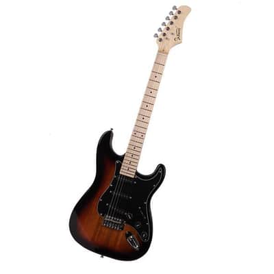 Glarry GST Stylish Electric Guitar Kit with Black Pickguard Sunset Color-as picture image 4