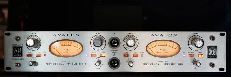 Avalon AD2022 Dual Channel Microphone Preamp AD-2022 image 1