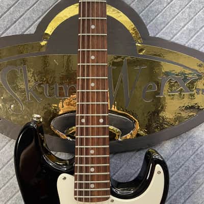 Squier Stratocaster Mini Piano Black KILLER FLAME MAPLE NECK! In-USA Setup and Fret Polish image 6