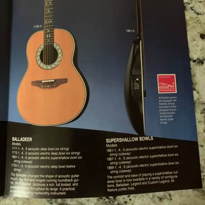 Ovation Brochure 1985 Balladeer Legend Elite image 4