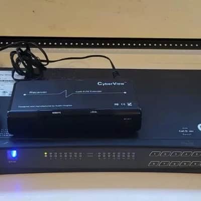 U-1602 Cyberview Cat5 KVM Switch 1U Rackmount 16 Ports 1x Local- 1 x Cat5 Remote image 1