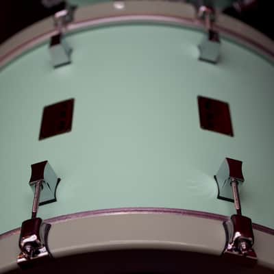 Pork Pie Percussion 5-Piece Custom 8-Ply Maple Drum Set (10/12/16F/22B/6.5x14S) in Sea Foam Green image 5