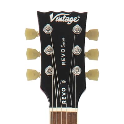 Vintage REVO Series 'Superthin' Guitar ~ Cherry Red image 3