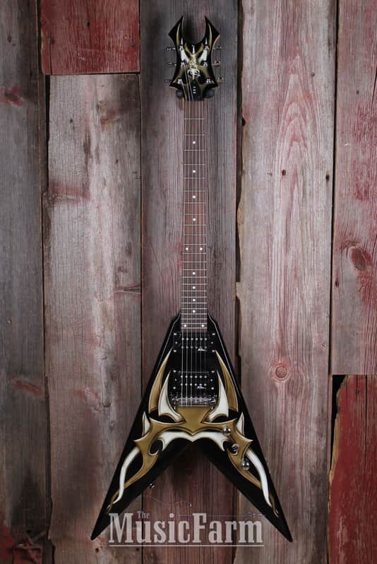 BC Rich KKV Kerry King Flying V Solid Body Electric Guitar Tribal Flame Graphics image 1