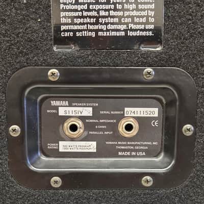 Yamaha S1151V 15" Club Series 15" Passive Speaker Tested image 7