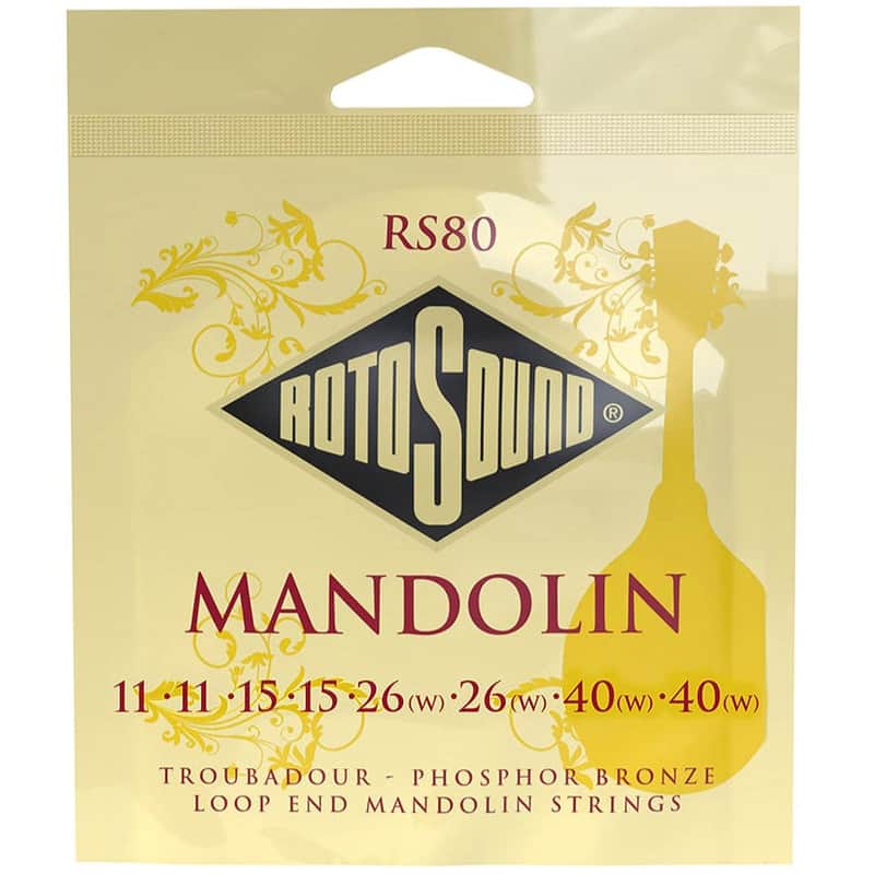 Rotosound Troubador Mandolin String Set Phosphor Bronze Loop End RS80 image 1