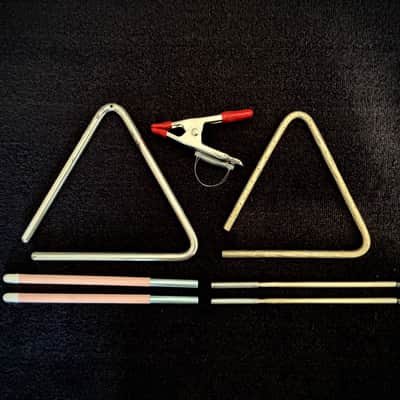 Sonor 7” Triangle and Custom 6” Brass Triangle (Sound File) image 1