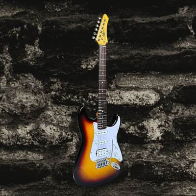 Aslin Dane AST-4 Strat style - 3 Tone Sunburst image 3