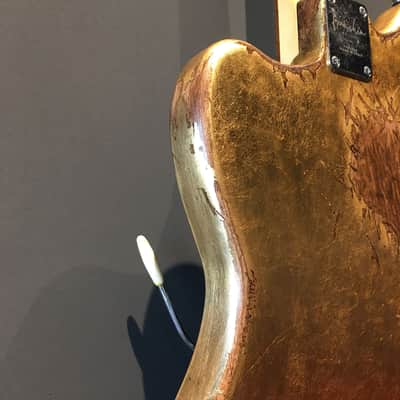 Made to Order - FRANCHIN Neptune guitar Relic Aged METALLIC LEAF (Gold/Silver/Copper) Offset Jazzmaster Style Made in Italy image 9