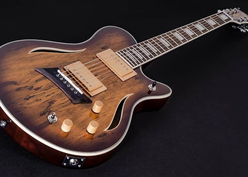 Michael Kelly MKHSSSBPYZ Hybrid Special Spalted Maple Top Mahogany Body 6-String Electric Guitar image 1