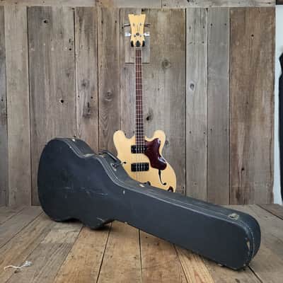 Mosrite Celebrity Hollowbody 4 String Bass 1968 - Natural Blonde image 16