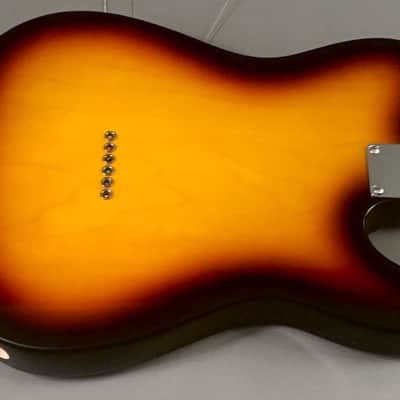 Lefty Fender Standard Telecaster 3 Tone Sunburst Tele Body Natural Relic Custom Build Project image 13