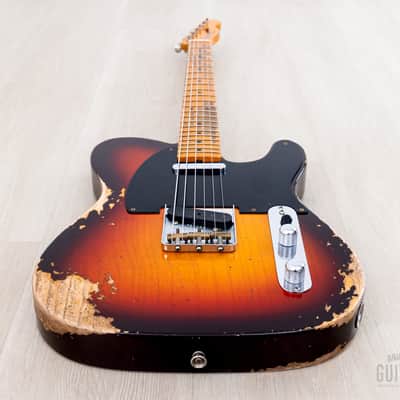 Fender Custom Shop 1952 Telecaster Heavy Relic Big U Neck Sunburst w/ '51 Nocaster Pickups image 8