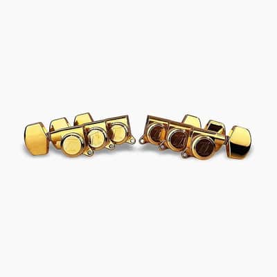 True Lok TK-7117-002 Mid-Size Locking Tuners 3x3 Gold image 2