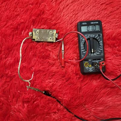 DiMarzio DP100 Super Distortion 1977 - Double Black - 2 Conductor - Brass Baseplate - Not Functioning Both Coils Open image 10