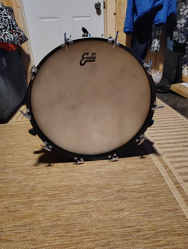 Ludwig 22"(Diameter)x14"(Depth) Bass Drum Late 70's early 80's  - Black Wrap image 1