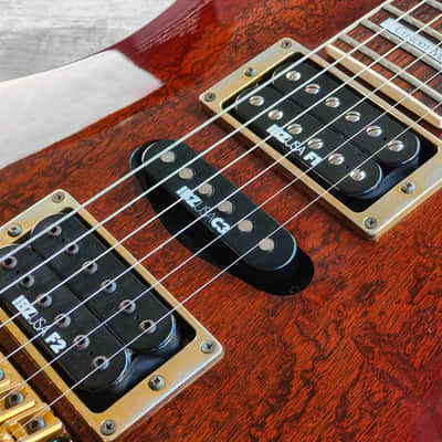 1994 Ibanez Japan S540BM S Series HSH Superstrat (Antique Violin - Burled Maple) image 4