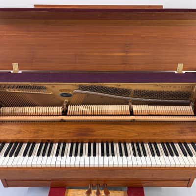 Vintage 1969 Baldwin Acrosonic Upright Piano Walnut MCM Scandanavian Design Complete Restoration image 14