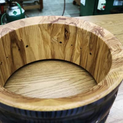 HHG Drums 14x7- 32mm Thick Contoured Ash Stave Snare(This Shell Completed With Your Choice Of Hardware) 2021 Electric Blue High Gloss Lacquer image 9