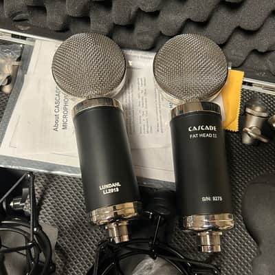 Cascade FAT HEAD II Stereo Pair with Lundahl Transformers 2018 - Black body/Silver grill image 2
