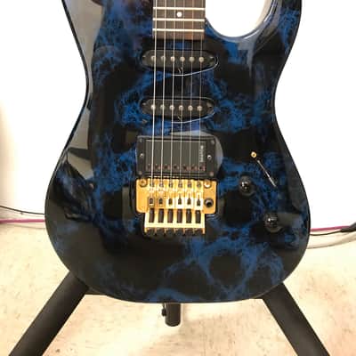 Shadow S110 1991 Blue Thunder Electric Guitar Floyd Rose RARE image 2