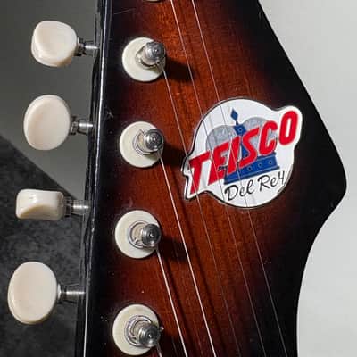 Teisco E-110 Electric Guitar - 1960s - Sunburst - In-House Adjusted image 3