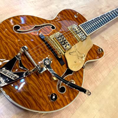 Gretsch Limited Edition Falcon Center Block Jr. with Bigsby Quilted Maple Top 2025 - Roundup Orange image 11
