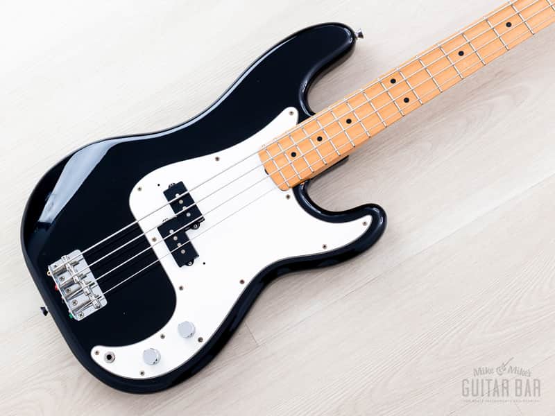 1990 Fender Precision Bass ‘70 Vintage Reissue PB70-700 Black w/ Ash Body, Japan MIJ Fujigen image 1