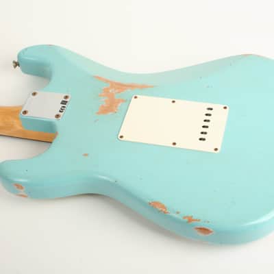 Fender Custom Shop Limited Edition 1964 L-Series Stratocaster Heavy Relic 3A Rosewood Fingerboard Aged Daphne Blue L11780 image 9