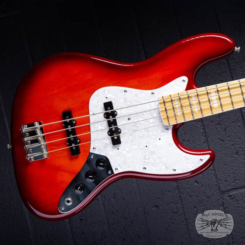 Tokai AJB118 Jazz Bass MIJ Trans Red Burst Ash Lightweight 8lb Made in Japan image 1