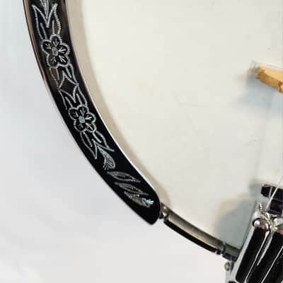 Vintage Iida 240P Plectrum Banjo, Masterclone, Archtop Tone Ring, Japan, 1970s, Mahogany Resonator, Pickup Mod, w/HSC image 17
