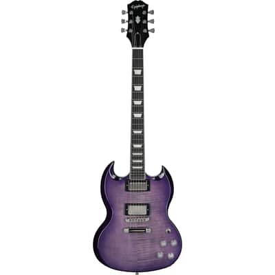 Epiphone SG Modern Figured Electric Guitar, Purple Burst, (with Gig Bag) image 4