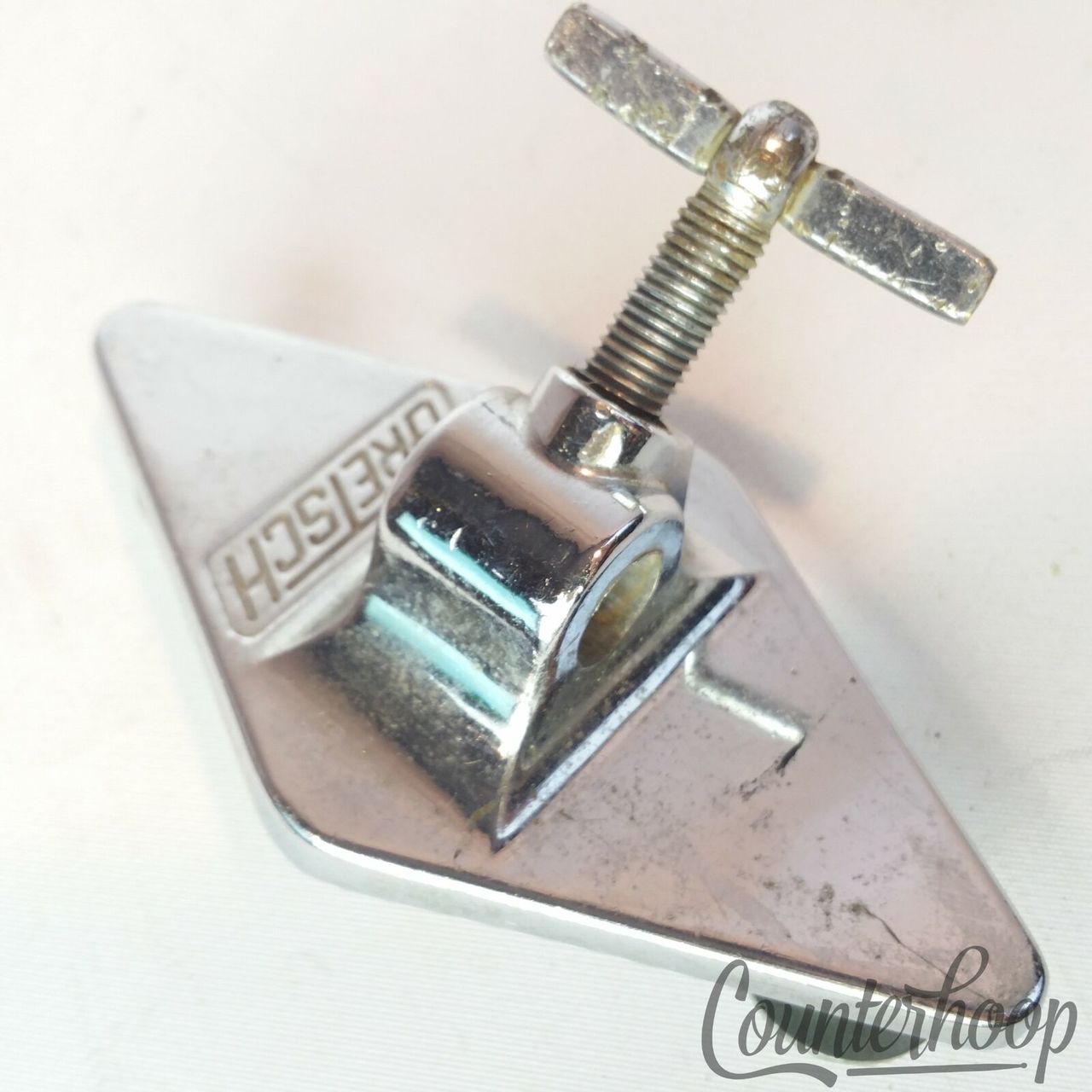 Gretsch Floor Tom Drum Leg/Bass Cymbal Arm Mount Chrome Vintage 60s Round Badge — main photograph