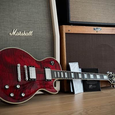 Gibson Custom Shop Les Paul 1968 Custom Fire Tiger Aus Erstbesitz, Flamed Top, nur 4,24kg, div. Upgrades! 2010 - Red Fire Tiger Flame image 24