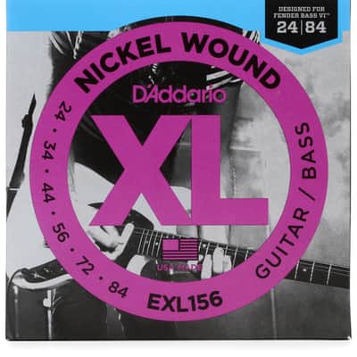 D'Addario EXL156 XL Nickel Wound Bass VI Guitar Strings - .024-.084 image 1
