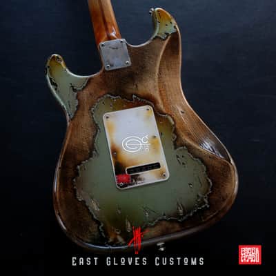 Fender Stratocaster Green Paisley Heavy Aged Relic by East Gloves Customs image 9