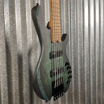 Cort Artisan Series Space Headless 5 String Bass Star Dust Green SPACE5SDG & Bag #0584 image 4