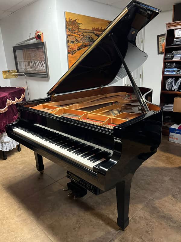 Yamaha C6 Grand Piano with Bluetooth Player C6 - Polished Ebony image 1