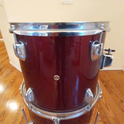 Pacific PDP 13 round X 11 Inch Rack Tom, Cherry Gloss Finish, Evans Head - Nice! image 2