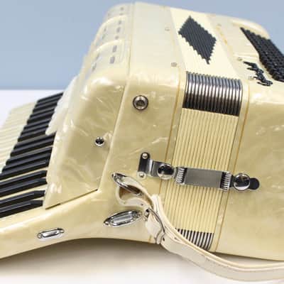 Vintage 1960's Titano Custom Built Accordion, Pearloid, Made in Italy, Offered As Is image 4