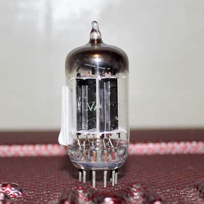 SYLVANIA 12AX7 ECC83 TIGHT BALANCE BLACK PLATE COPR GRID POST REC [] GETTER VINTAGE 1955 image 2